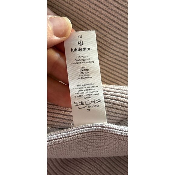 LULULEMON Cream Pale Pink Cardigan Cover Size Small - Picture 6 of 9